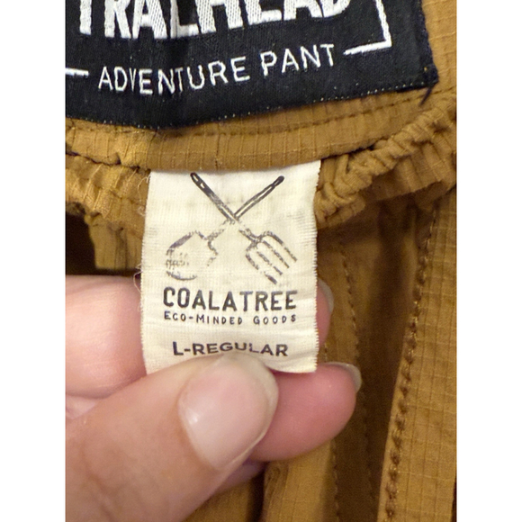 Coalatree Pants L Regular Yellow Trailhead Adventure Hiking Outdoor Ripstop - Picture 4 of 9